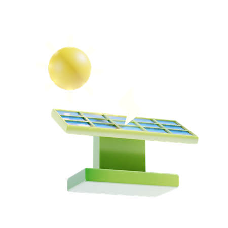 Énergie solaire  3D Icon