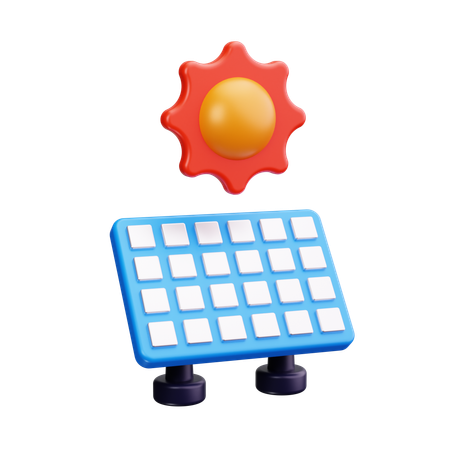 Énergie solaire  3D Icon