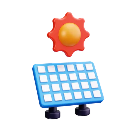 Énergie solaire  3D Icon