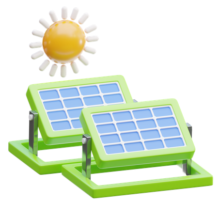 Énergie solaire  3D Icon