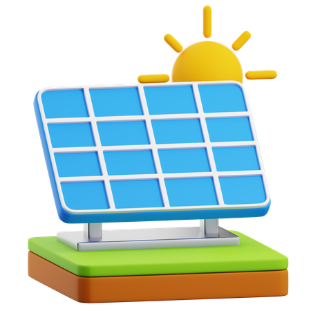 Énergie solaire  3D Icon