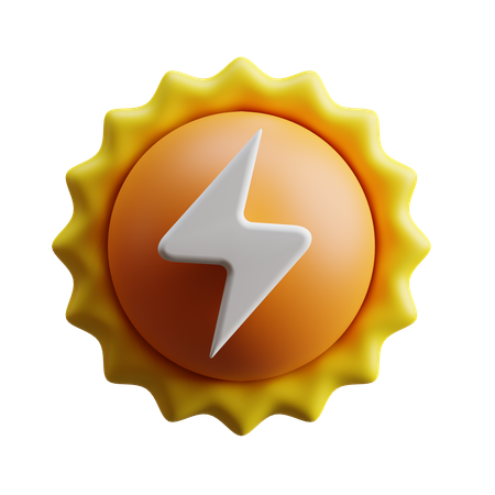 Énergie solaire  3D Icon