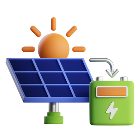 Énergie solaire  3D Icon