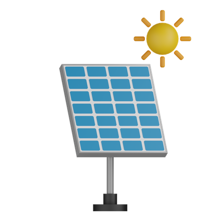 Énergie solaire  3D Icon