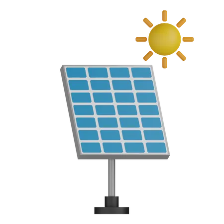 Énergie solaire  3D Icon