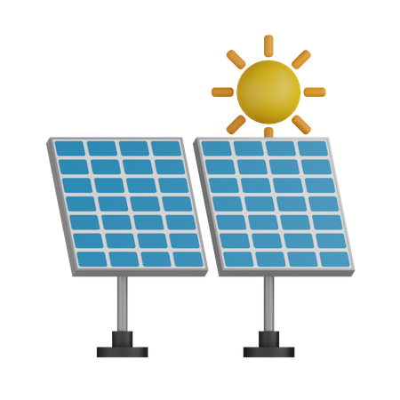 Énergie solaire  3D Icon