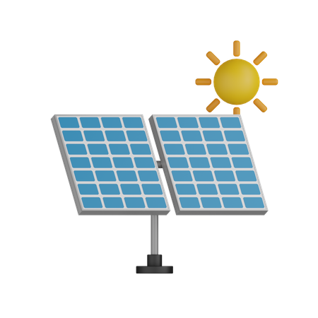 Énergie solaire  3D Icon