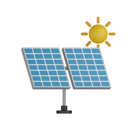 Énergie solaire  3D Icon