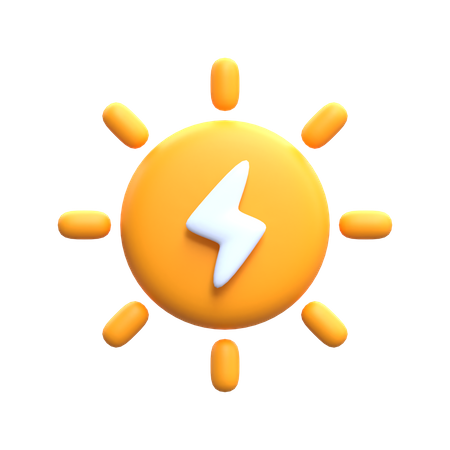 Énergie solaire  3D Icon