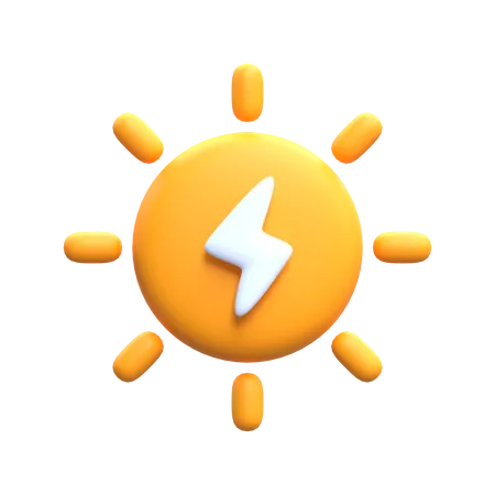 Énergie solaire  3D Icon