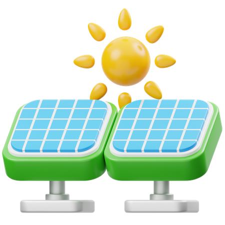 Énergie solaire  3D Icon