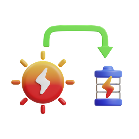 Énergie solaire  3D Icon