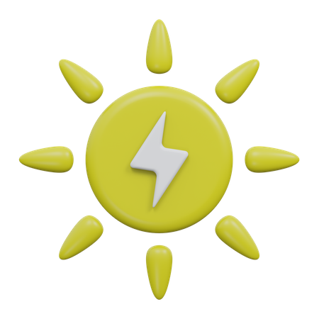 Énergie solaire  3D Icon