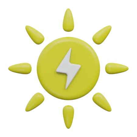 Énergie solaire  3D Icon