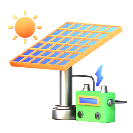 Énergie solaire  3D Icon