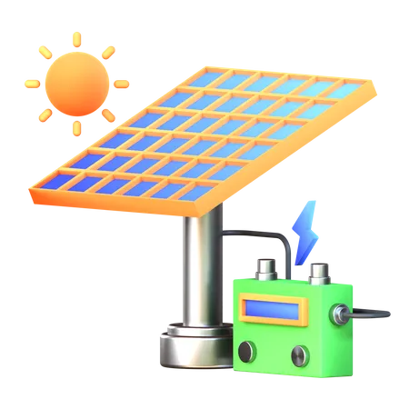 Énergie solaire  3D Icon