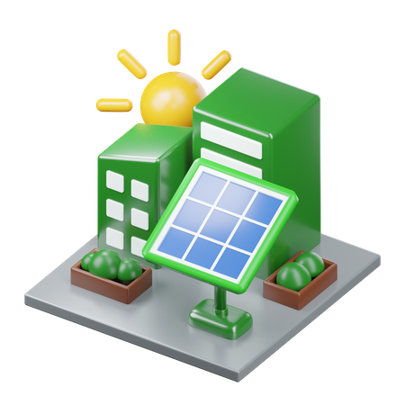 Énergie solaire  3D Icon