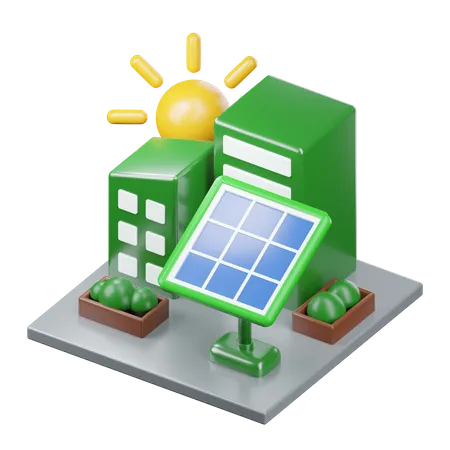 Énergie solaire  3D Icon