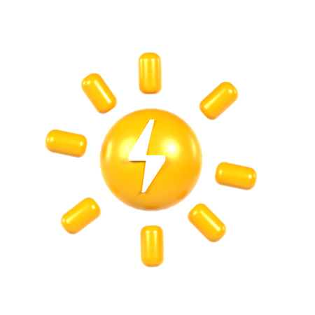 Énergie solaire  3D Icon