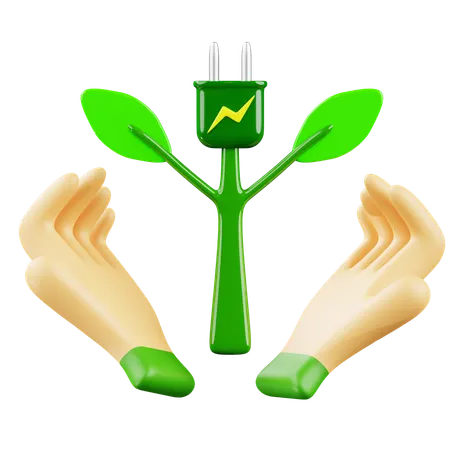 Énergie verte  3D Icon