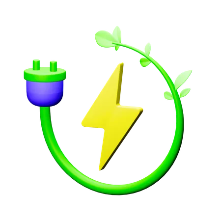 Énergie verte  3D Icon