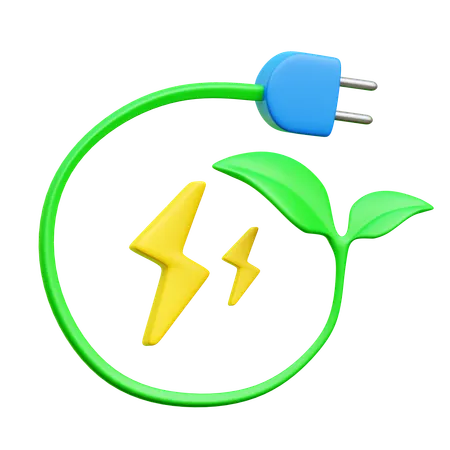 Énergie verte  3D Icon