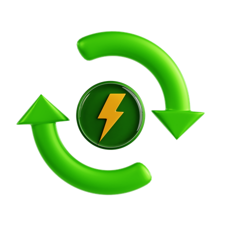 Énergie renouvelable  3D Icon