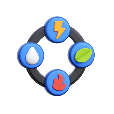 Énergie renouvelable  3D Icon