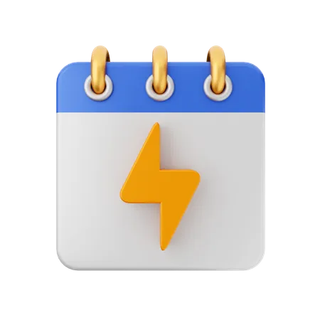Energy Calendar 3D Icon