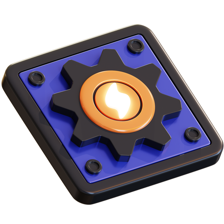 에너지 칩  3D Icon