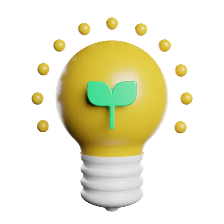 Energy Consumption Lamp 3D Icon