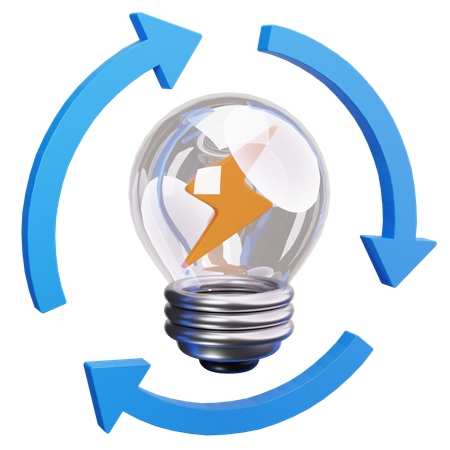 エネルギーサイクル  3D Icon