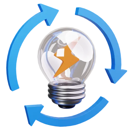 エネルギーサイクル  3D Icon