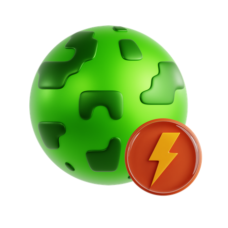 Energy Earth  3D Icon