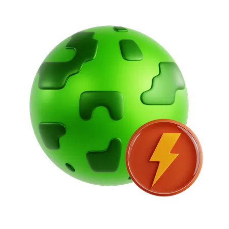 Energy Earth  3D Icon