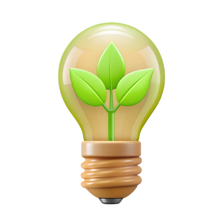 Energy Efficient Lightbulb  3D Icon