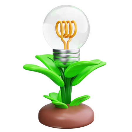 Energy Light Bulb  3D Icon