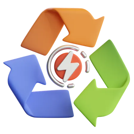 Energy Recycle  3D Icon