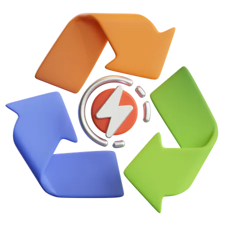 Energy Recycle  3D Icon