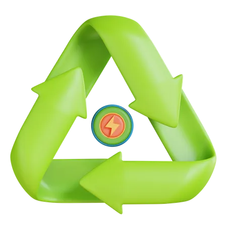 Energy Recycle  3D Icon