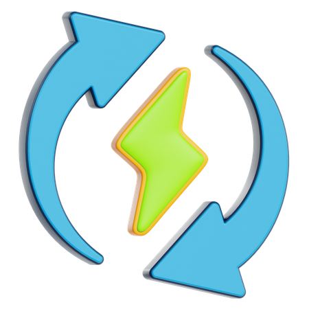 Energy Recycle  3D Icon