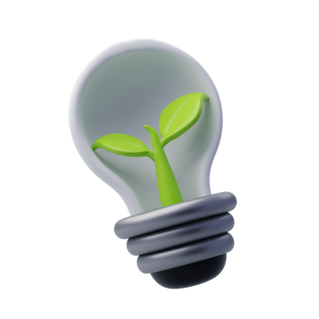 Energy Saving Light Bulb  3D Icon