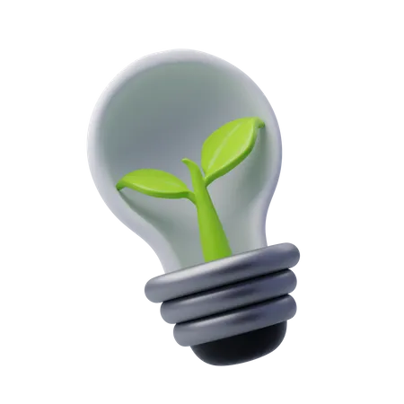 Energy Saving Light Bulb  3D Icon