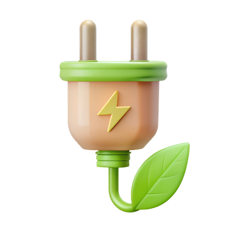 Energy Saving Plug  3D Icon