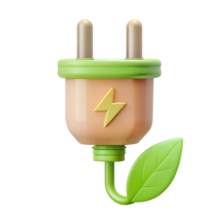 Energy Saving Plug  3D Icon