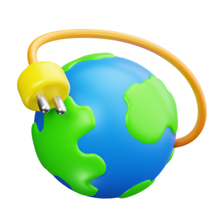 Energy,earth,ecology,sustainable,environment,green,plug  3D Icon