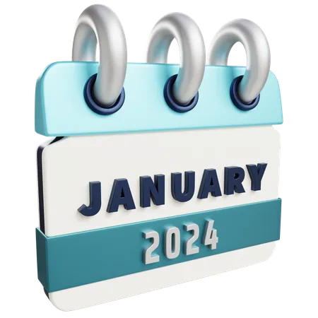 Enero 2024  3D Icon