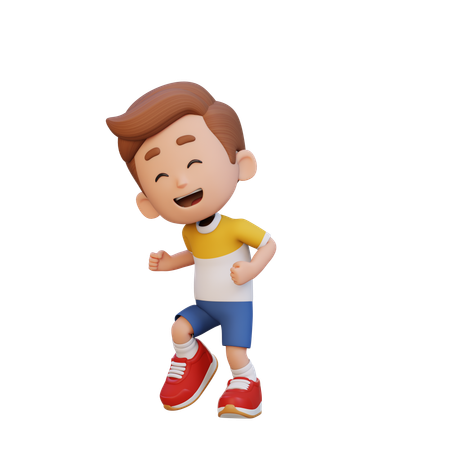 Enfant garçon heureux et dansant  3D Icon