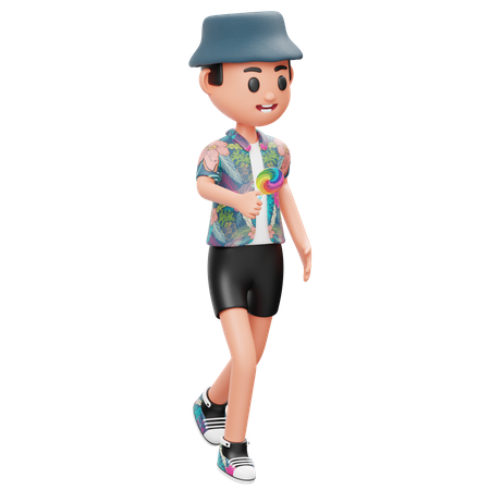 Enfant portant une sucette  3D Icon