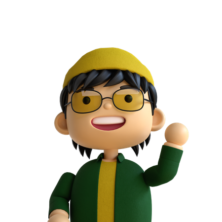 Enfant souriant  3D Icon